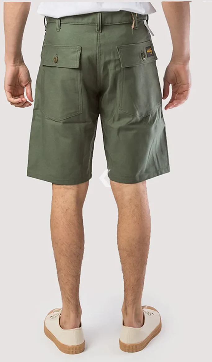 stan ray FATIGUE SHORT (OLIVE SATEEN)