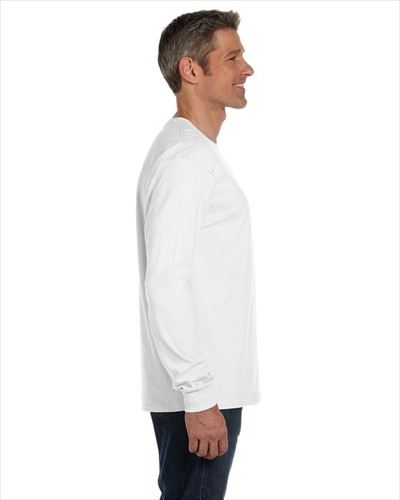hanes Mens 6 oz. Tagless Long-Sleeve Pocket T-Shirt