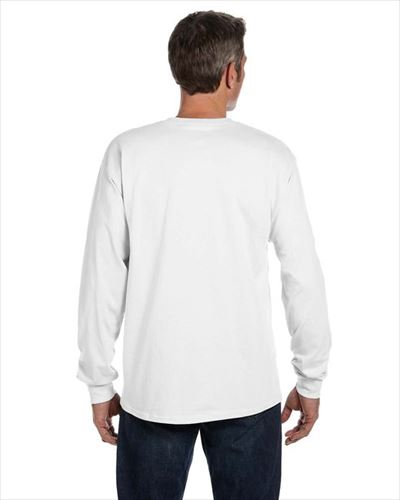 hanes Mens 6 oz. Tagless Long-Sleeve Pocket T-Shirt