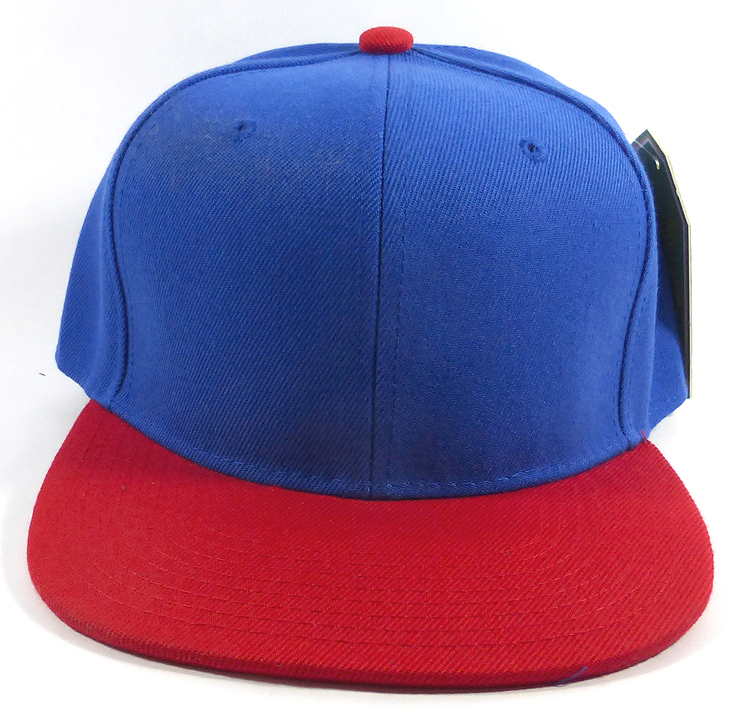 august caps Wholesale Blank Snapbacks Hat Caps - Royal Blue | Red