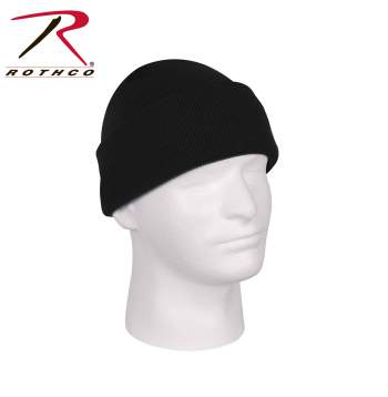 rothco Black Deluxe Fine Knit Acrylic Watch Cap