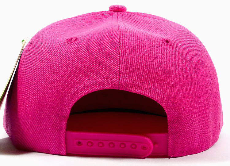 august caps Blank Snapback Hats Caps - Solid Hot Pink