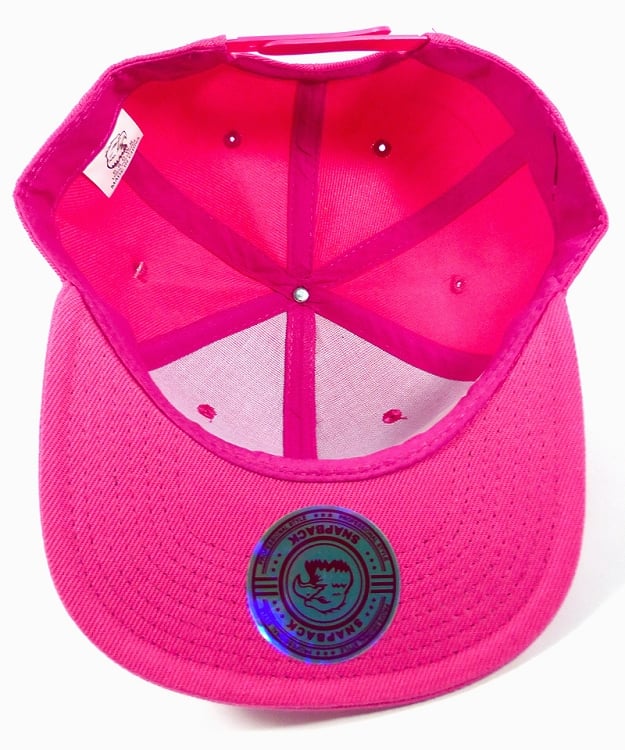 august caps Blank Snapback Hats Caps - Solid Hot Pink