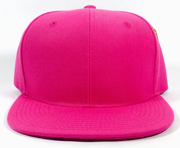 august caps Blank Snapback Hats Caps - Solid Hot Pink