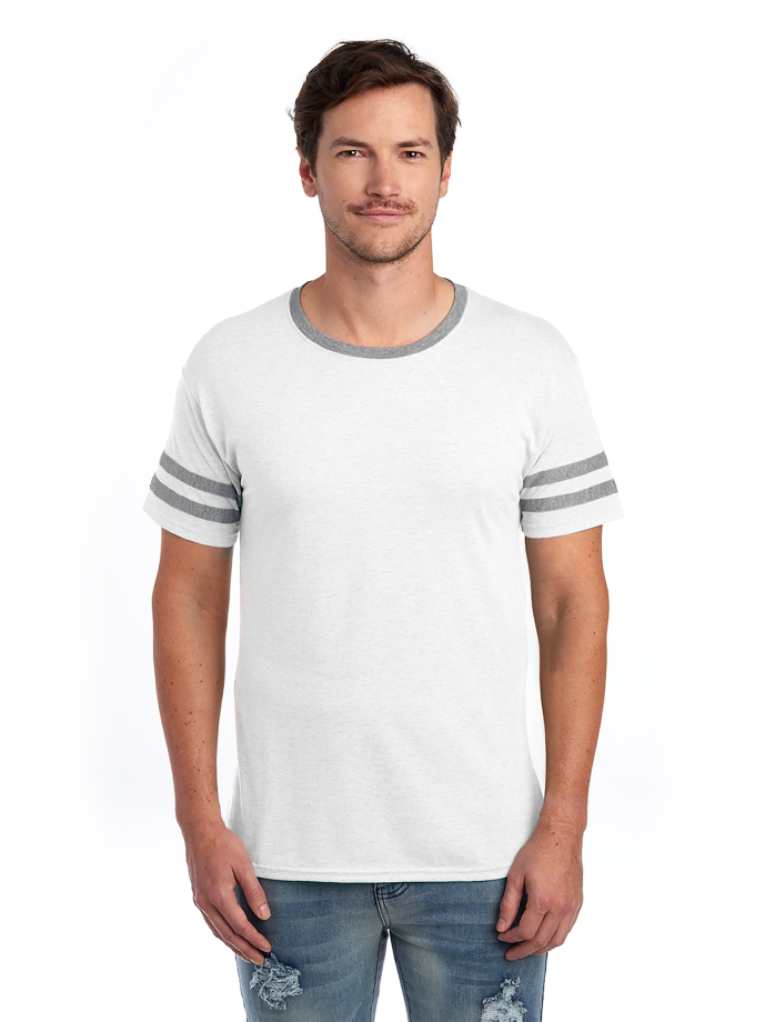 jerzees Adult TRI-BLEND Varsity Ringer T-Shirt VIAOS(Viatransports ...