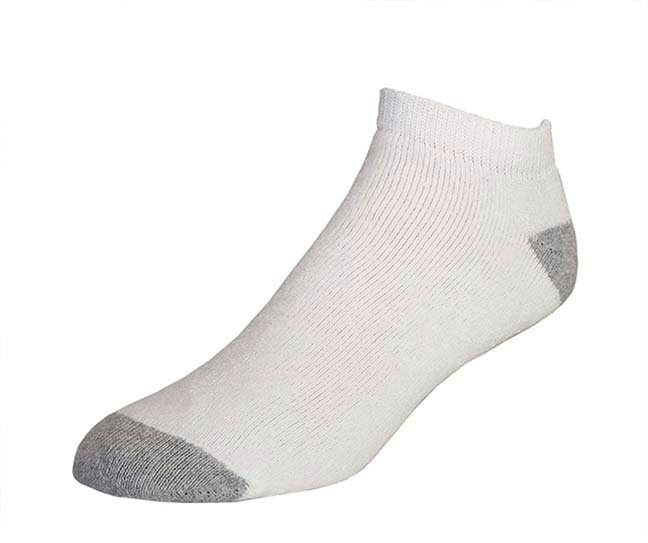 railroad sock 6 Pk Mens No Show Sock White