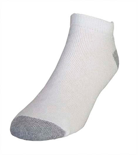 railroad sock 6 Pk Mens No Show Sock White