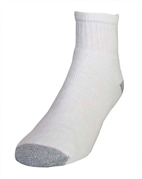 railroad sock 6 Pk Mens Quarter Sock White