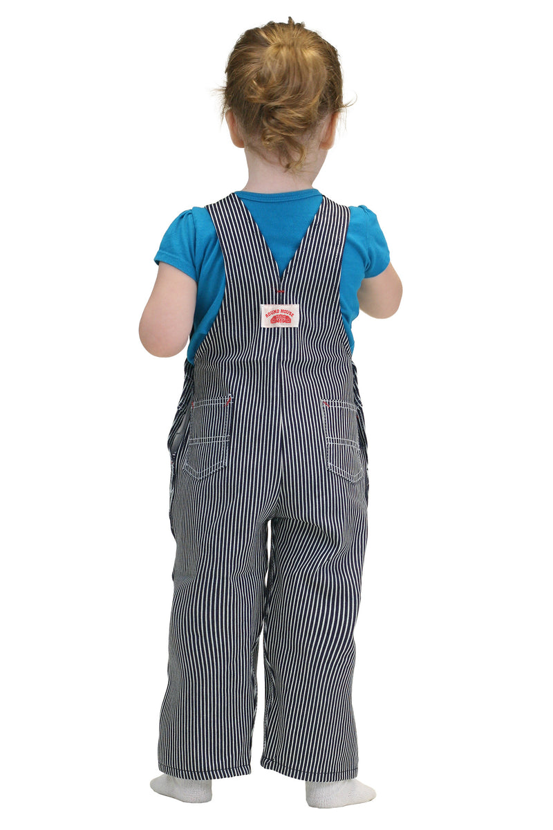 round house Hickory Stripe Bib Overalls; Children (10 oz.)