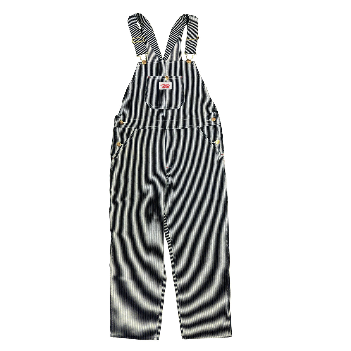 round house Youth Hickory Stripe DenimBib Overalls (Sizes 8-18/ 10 oz.)