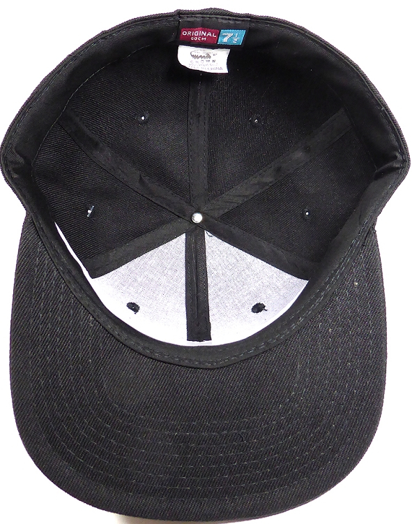 august caps Fitted Size Caps - Plain Hat - 7 1/2 - Black