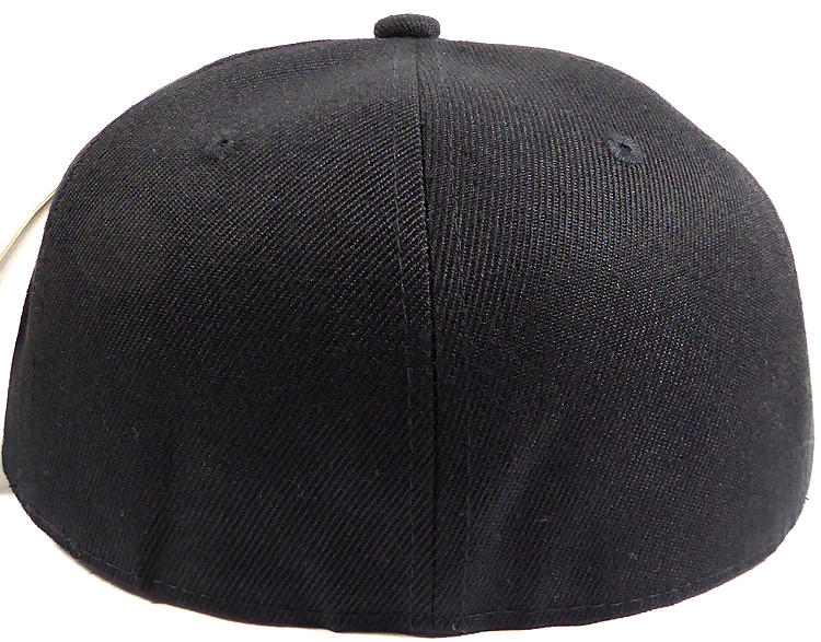 august caps Fitted Size Caps - Plain Hat - 7 1/2 - Black