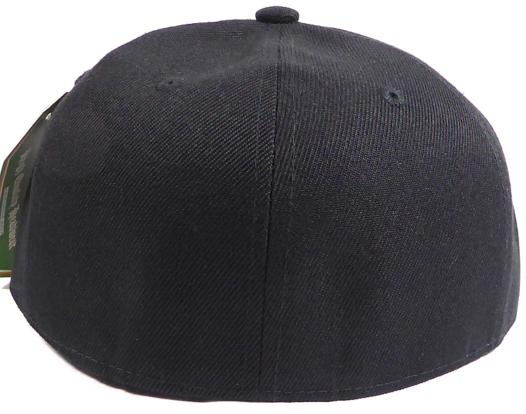 august caps Fitted Size Caps - Plain Hat - 7 1/4 - Black