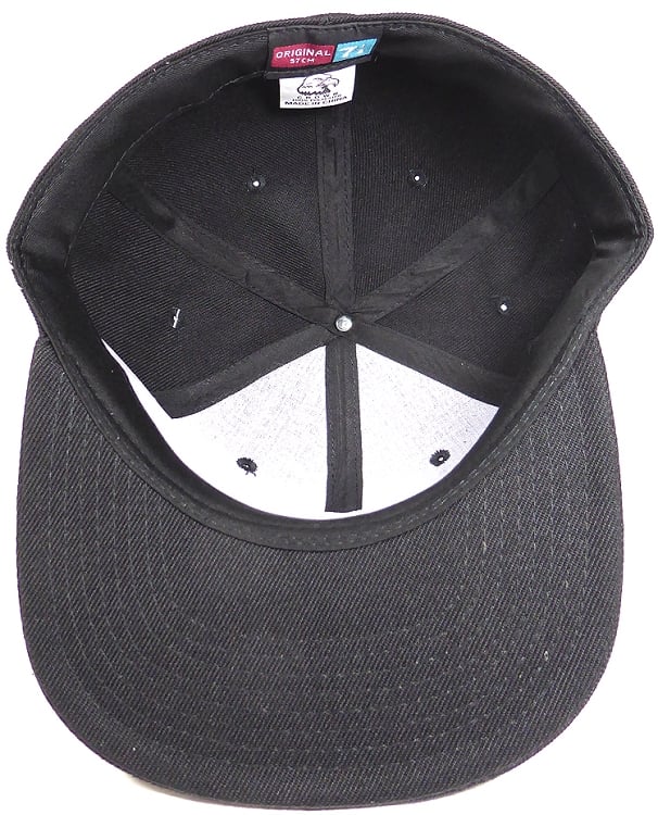 august caps Fitted Size Caps - Plain Hat - 7 1/8 - Black