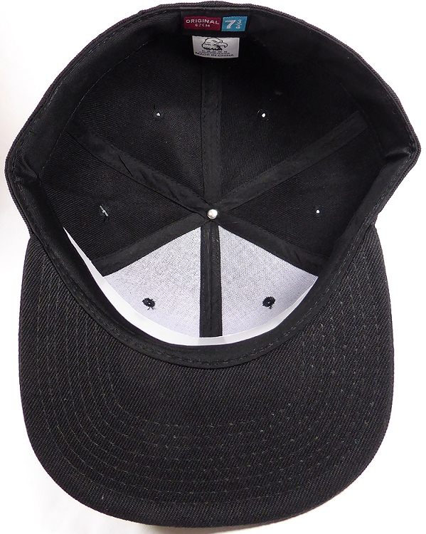 august caps Fitted Size Caps - Plain Hat - 7 3/4 - Black