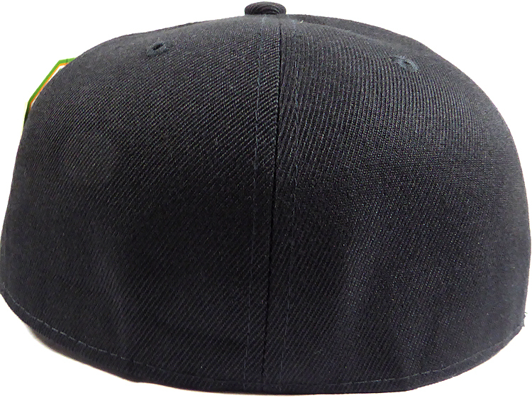 august caps Fitted Size Caps - Plain Hat - 7 5/8 - Black