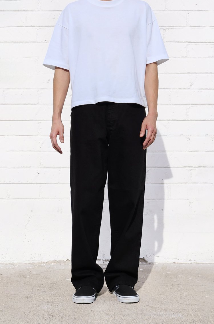 neo blue Black Bull Denim Baggy Chino Pants