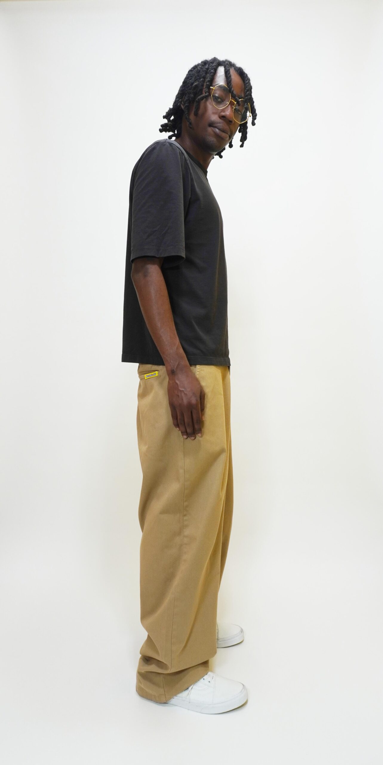 neo blue Khaki Baggy Chino Pants