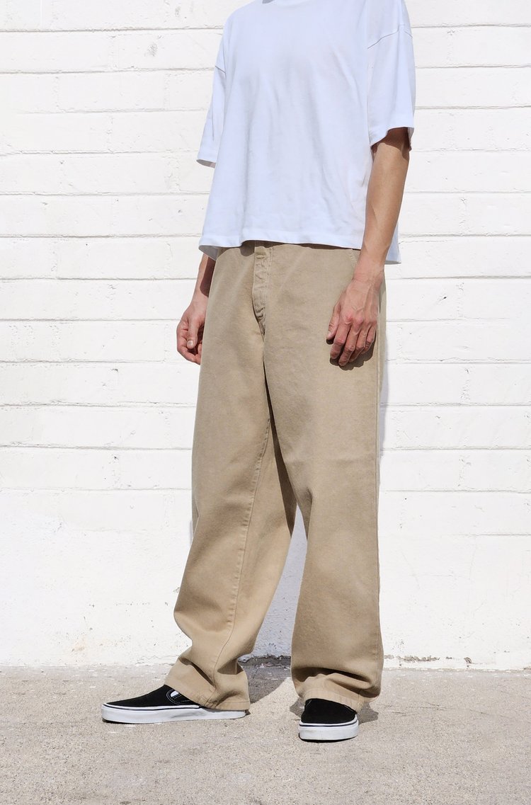 neo blue Khaki Bull Denim Baggy Chino Pants