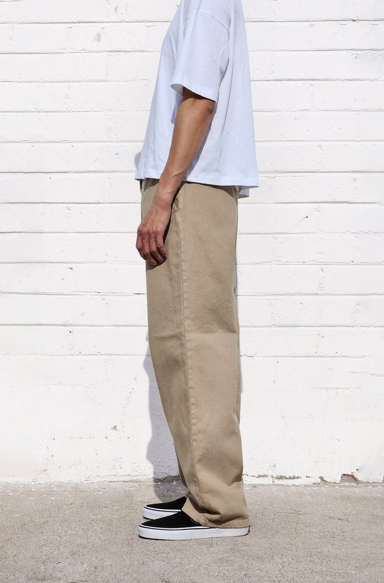 neo blue Khaki Bull Denim Baggy Chino Pants