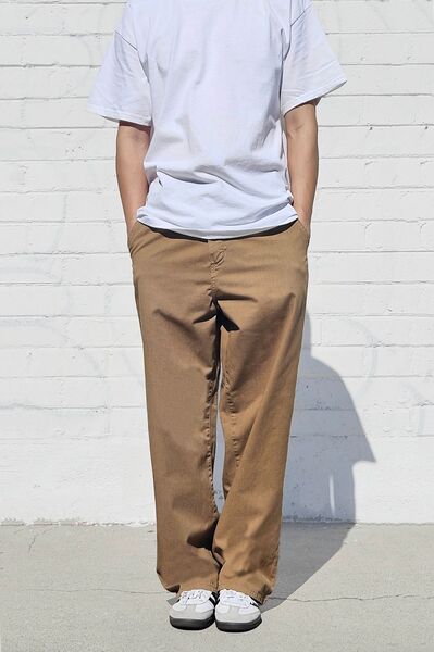 neo blue CAMEL BAGGY CHINO PANTS