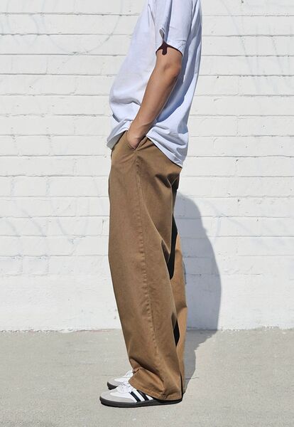 neo blue CAMEL BAGGY CHINO PANTS