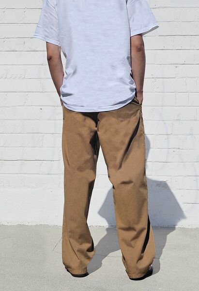 neo blue CAMEL BAGGY CHINO PANTS