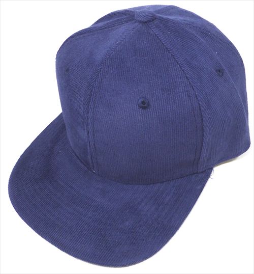 august caps CORDUROY Blank Snapback Caps - Solid - Navy
