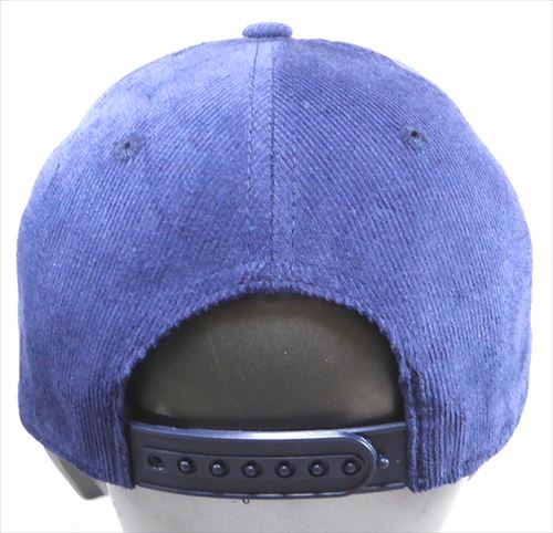 august caps CORDUROY Blank Snapback Caps - Solid - Navy