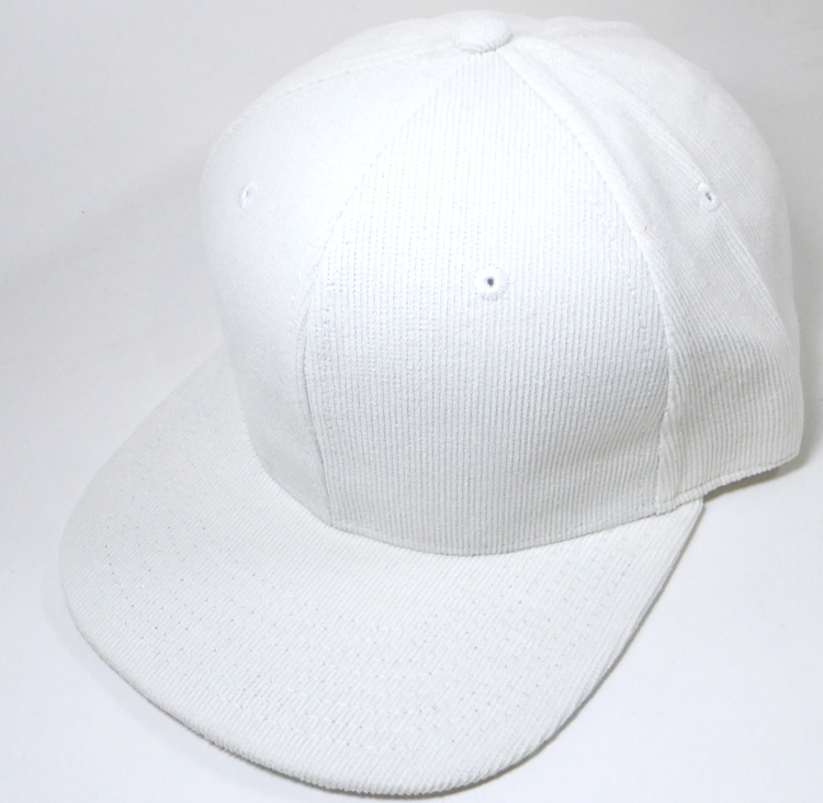 august caps CORDUROY Wholesale Blank Snapback Caps - Solid - White