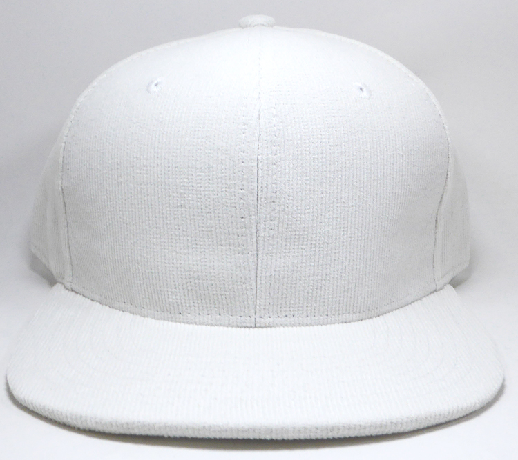 august caps CORDUROY Wholesale Blank Snapback Caps - Solid - White