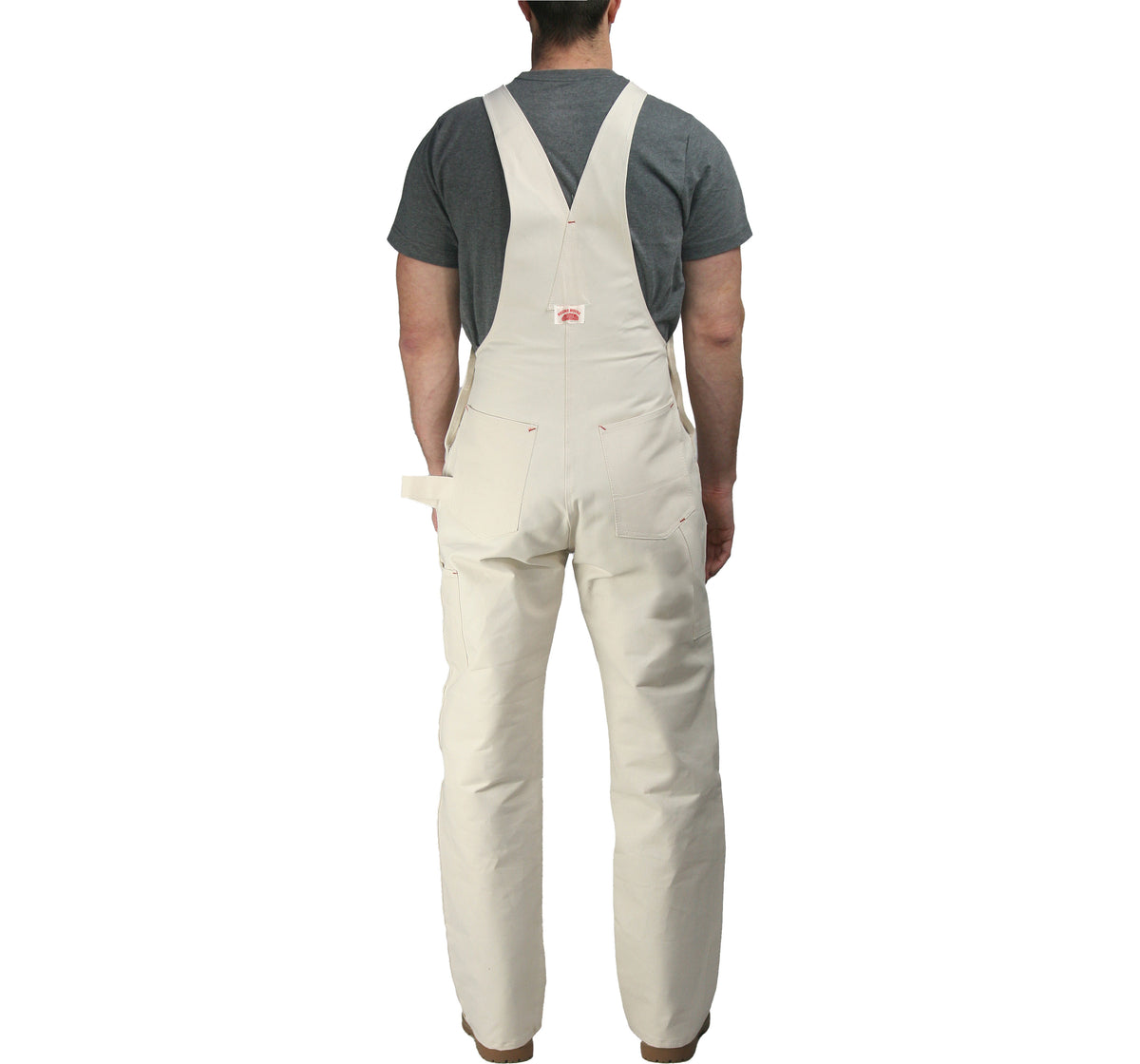 round house Mens Natural Painter Bib Overalls (9.5 oz. drill)