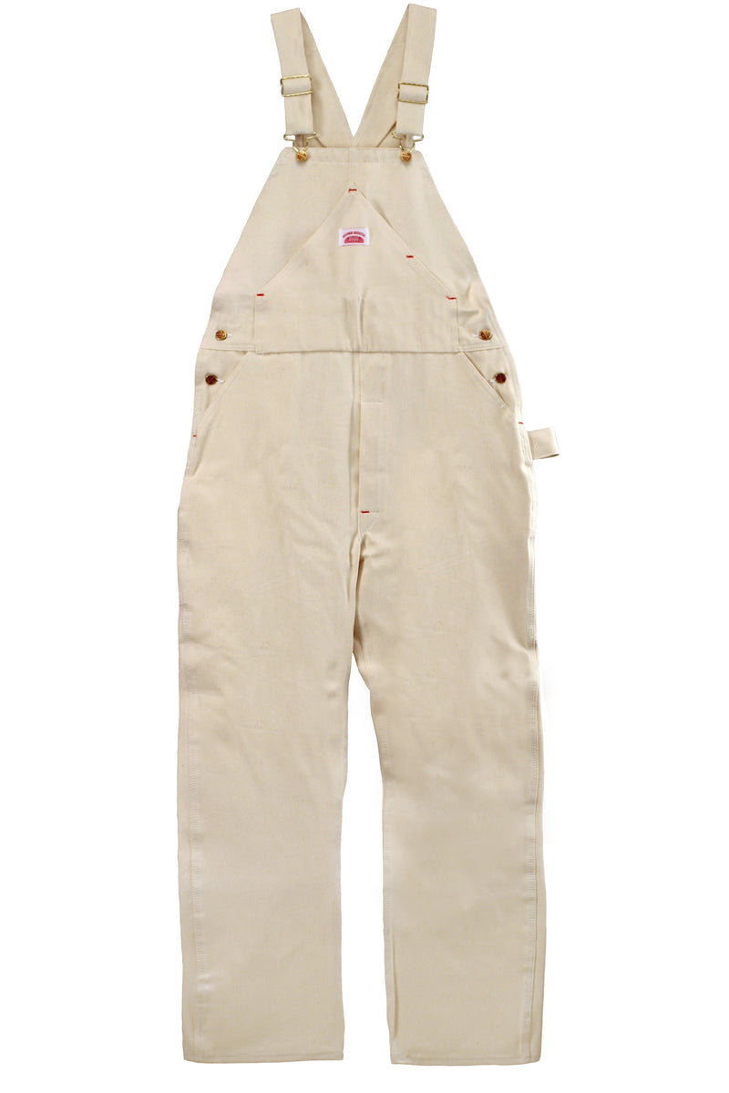 round house Mens Natural Painter Bib Overalls (9.5 oz. drill)