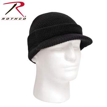 rothco Black Wool Jeep Cap