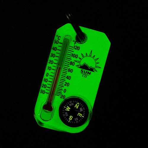 sun company LumaGage Zipper Pull Compass/ Thermometer