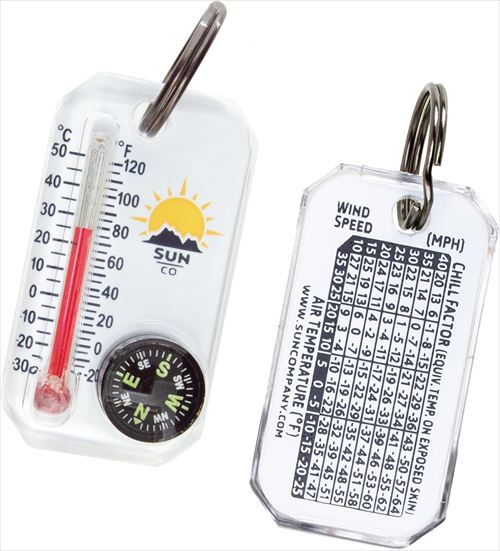 sun company Therm-o-compass Zipper Pull Compass/ Thermometer（無地）