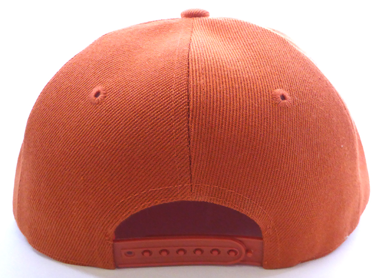 august caps Wholesale Blank Snapback Hats & Caps - Dark Orange