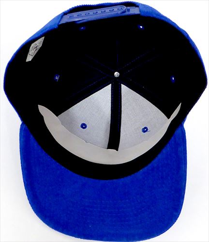 august caps Corduroy Blank Snapback Caps - Solid - Royal Blue