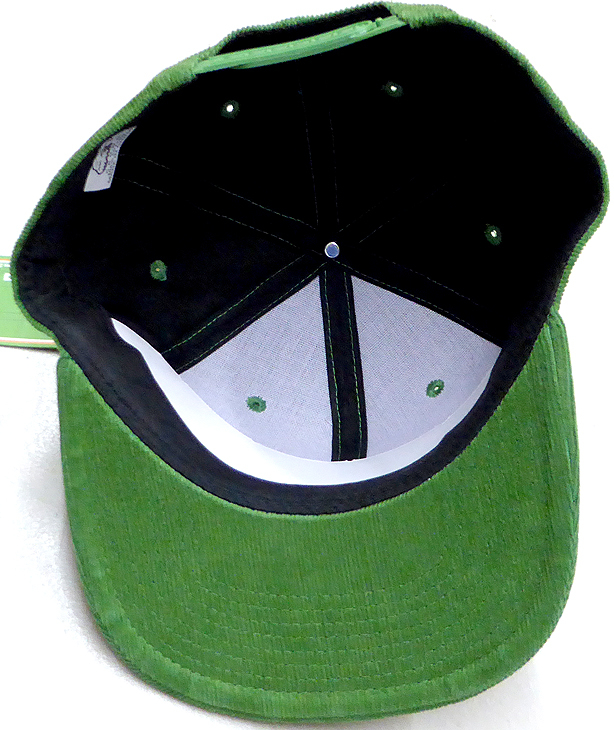 august caps Corduroy Blank Snapback Caps - Solid - Army Green