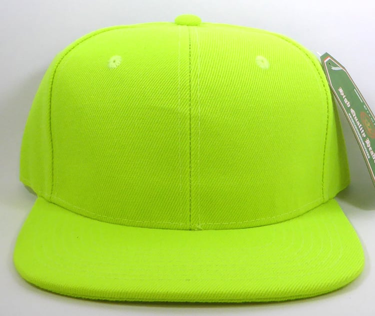 august caps Blank Snapback Hats & Caps - Neon Yellow