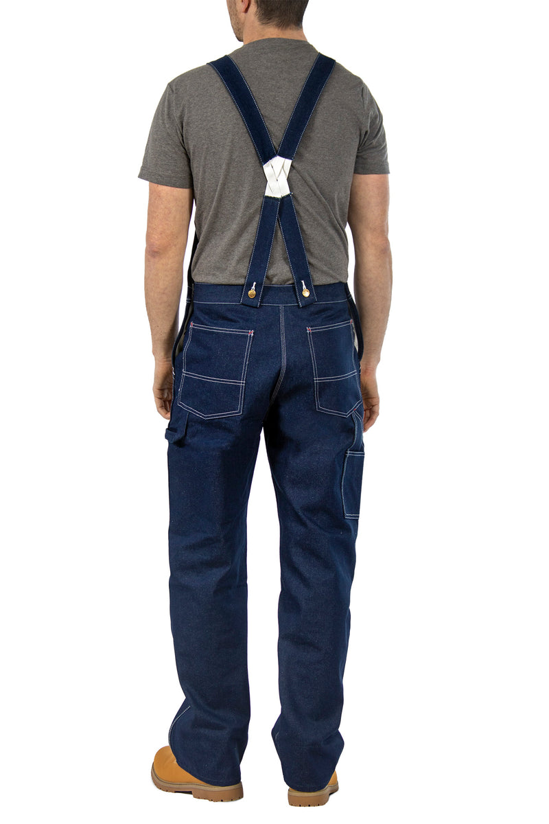 round house Low Back Blue Denim ZipperFly Overalls (12 oz. denim)