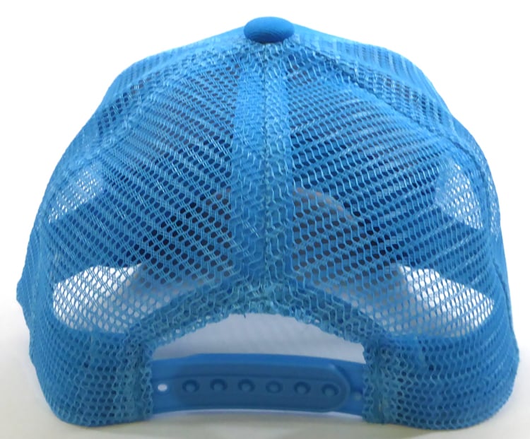 august caps KIDS Junior 6 panel Plain Mesh Baseball Snapback Caps - T.Blue