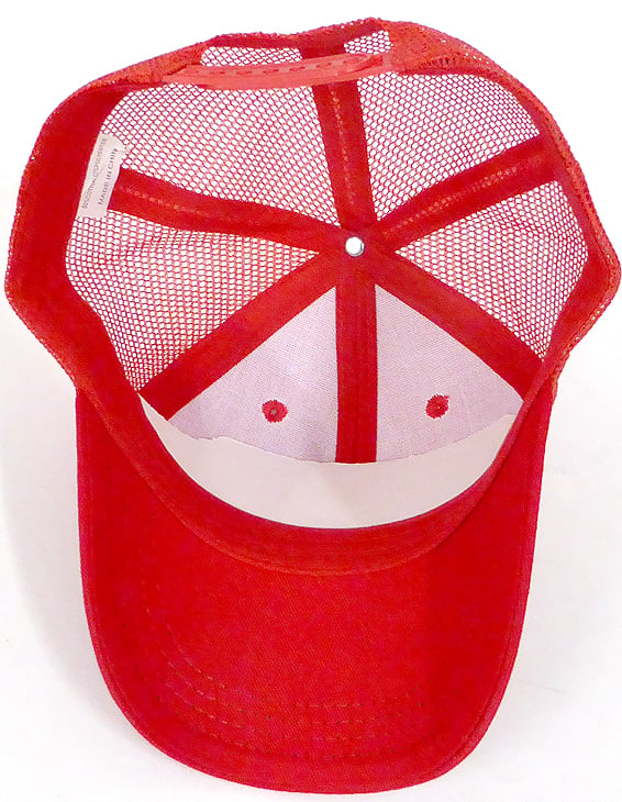 august caps KIDS Junior 6 panel Plain Mesh Baseball Snapback Caps - Red