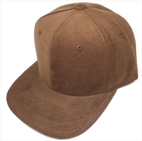 august caps CORDUROY Blank Snapback Caps - Solid - Brown