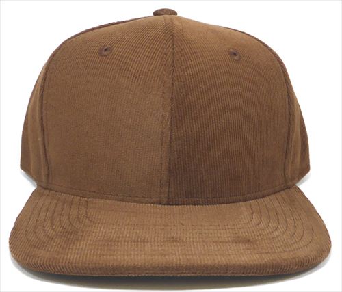 august caps CORDUROY Blank Snapback Caps - Solid - Brown