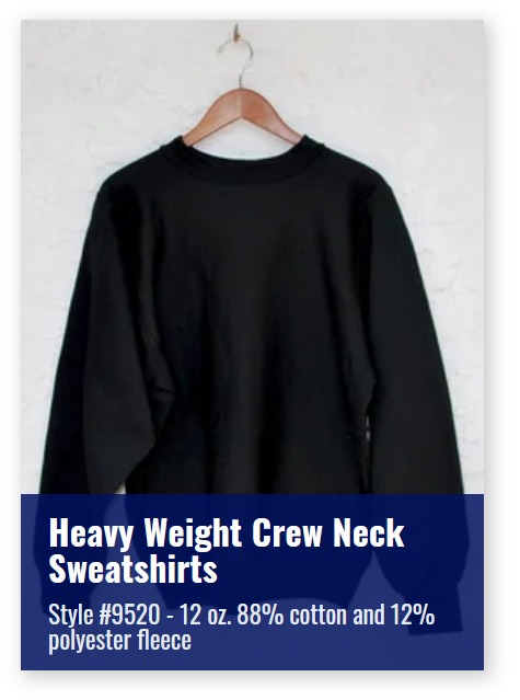 lifewear 12oz 88/12 crew neck OVERSIZEDHVY WEIGHT SWEATSHIRTS