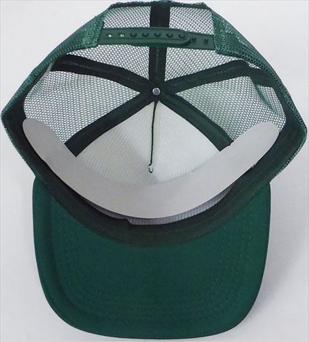 august caps Mesh Trucker 5 Panel Curved Snapback Blank Hats - Dark Green