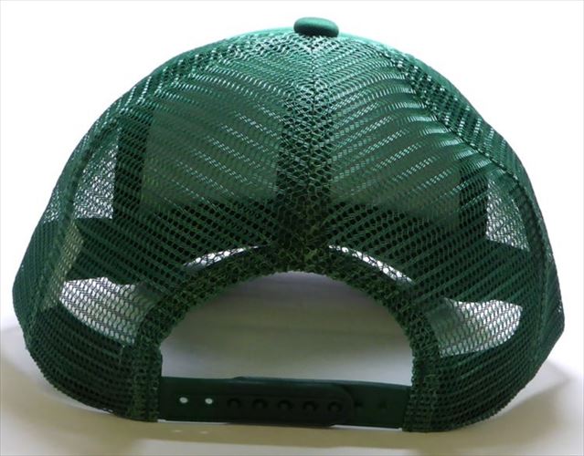 august caps Mesh Trucker 5 Panel Curved Snapback Blank Hats - Dark Green