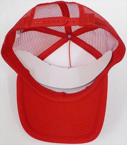 august caps Mesh Trucker 5 Panel Curved Snapback Blank Hats - Red