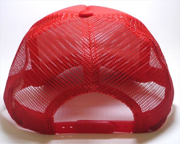 august caps Mesh Trucker 5 Panel Curved Snapback Blank Hats - Red